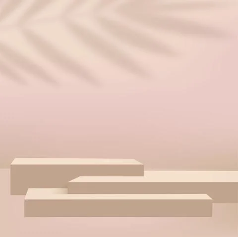 Abstract background with brown podium for presentation. Vector Stock Illustration