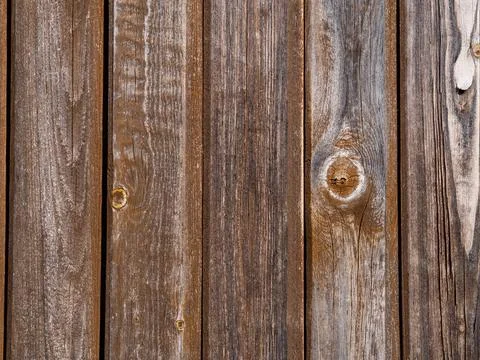 The abstract background of brown vertical aged pine boards Foto stock