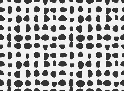 Abstract background with brush dot. Vector seamless pattern black and white. Stock Illustration