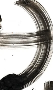 Abstract background with brush strokes, expressive calligraphy with elements of Stock Illustration