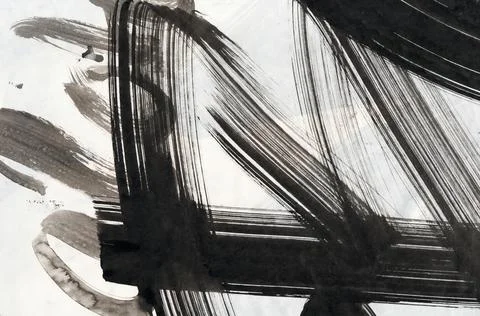 Abstract background with brush strokes, expressive calligraphy with elements of Stock Illustration