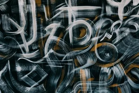 Abstract background with brush strokes on the wall. Hapster back with graffiti Stock Illustration