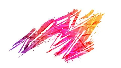 Abstract Background with Brush Texture in Pink and Orange Gradient Stock Illustration