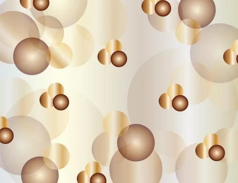 Abstract background with bubble circles in brown colors Stock Illustration