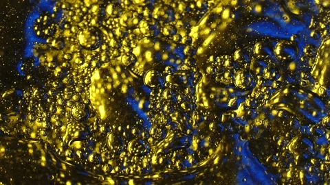 Abstract background bubble gold blue tones Stock Footage 224240917