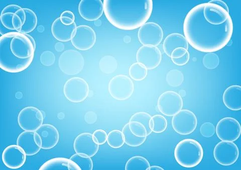 Abstract background bubble water liquid blue background vector Stock Illustration