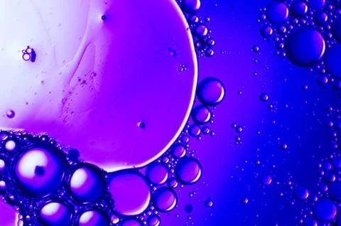 Abstract background of bubbles with colorful reflections Stock Photos