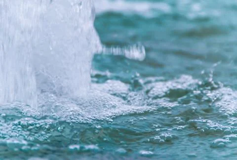 Abstract background bubbles falling rain on water Stock Photos
