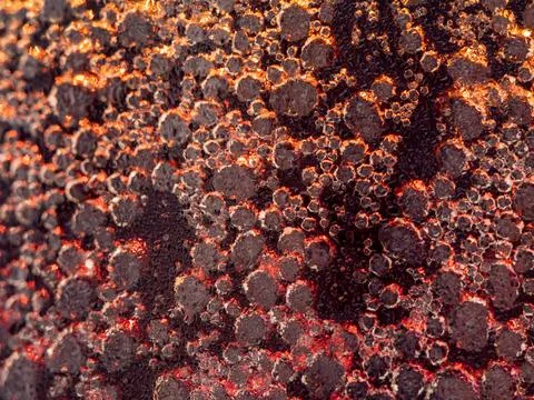Abstract background with bubbles in a high carbonated cold cola. Close up pho Stock-Fotos