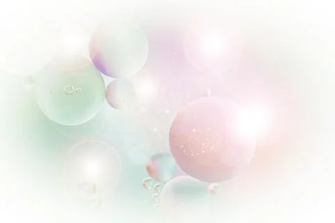 Abstract background bubbles in pale pink green tones. Distortion in water with Illustrazione stock