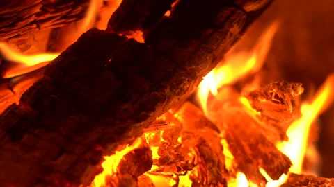 Abstract background of burning coals Stock Footage 196102055