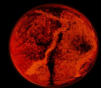 Abstract background of burning planet or sun. Apocalypse. Exploding planet Stock Illustration