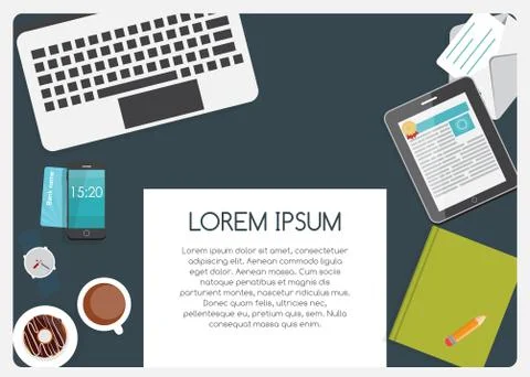 Abstract Background on Business Theme with Empty Place for Your Illustrazione stock