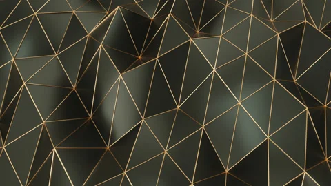 Abstract background Business Triangle Black and gold abstract Light Effect Luxur Stock-Footage 166573565