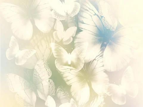 Abstract background with butterflies Stock Illustration