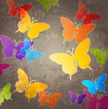 Abstract background with butterfly Stock Illustration