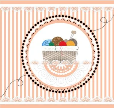 Abstract background, card, bow Stock Illustration