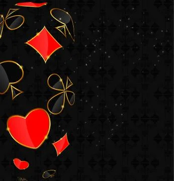 Abstract background with card suits for design. illustrat Illustrazione stock