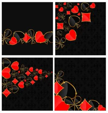 Abstract background with card suits for design.  illustrat Illustrazione stock
