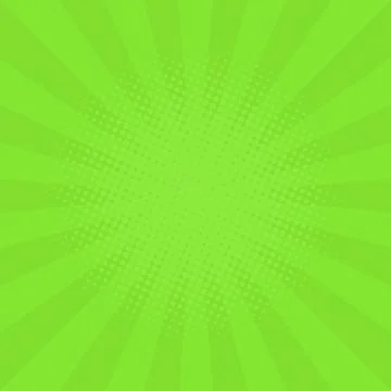 Abstract background with cartoon rays of green color. Template for your proje 库存插图