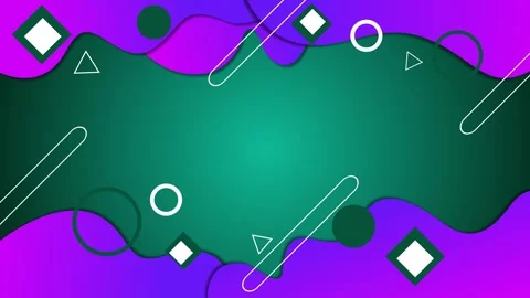Abstract background with center waves and simple geometric shapes in a mode.. Stock Footage 339292450