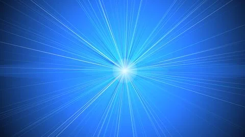Abstract background, with a central, bright light source, emitting thin, ra.. Stock Illustration