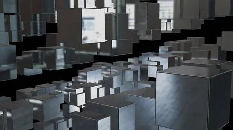 Abstract background with chaotic cubes. 3d rendering Abstract background w... Stock Photos