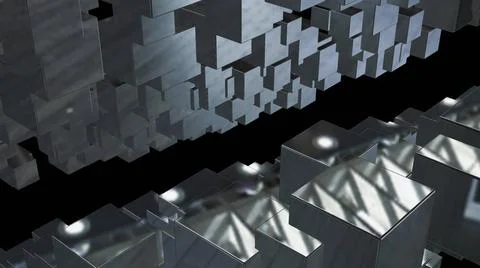 Abstract background with chaotic cubes. 3d rendering Abstract background w... Stock Photos