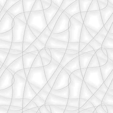 Abstract background with chaotic gray threads. seamless vector pattern Stock Illustration