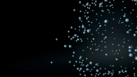 Abstract background with chaotic motion of spheres. Video stock 80022962