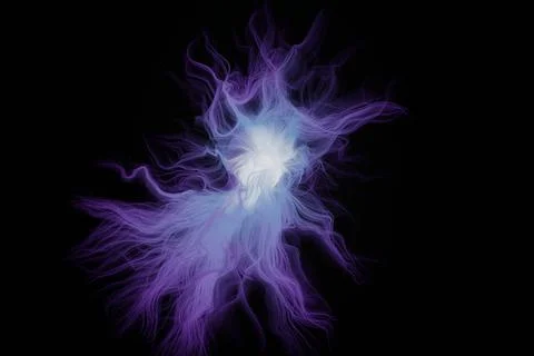 Abstract background of chaotic particles in empty black primacy, space. Dynamic Stock Illustration