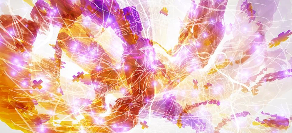 Abstract background with chaotic shapes. Vector illustration. Stock Illustration