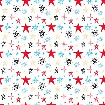 Abstract background with chaotic stars pattern Stock Illustration
