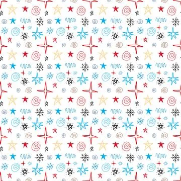 Abstract background with chaotic stars pattern Stock Illustration