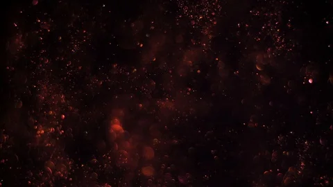 Abstract background with chaotical motion of glimmering red bubbles. Balls Stock Footage 116093151