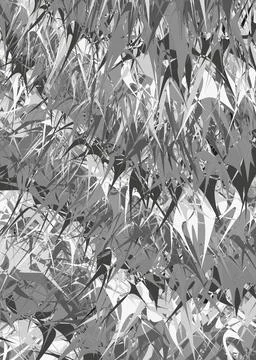 Abstract background of chaotically arranged black, white, gray elements, Stock Illustration