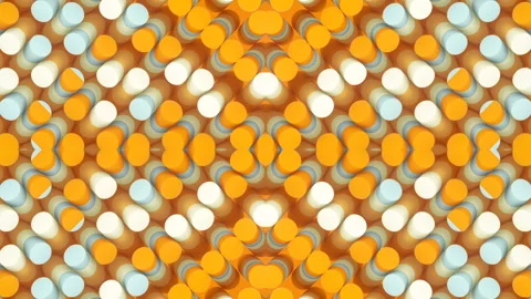 Abstract background of chaotically flashing cylinders. 3d render loop animation Stock Footage 201411999