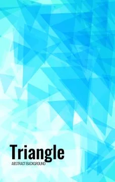 Abstract background of chaotically moving triangles. The gradient from light Stock Illustration