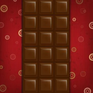 Abstract background with chocolate bar Stock Illustration