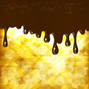 Abstract background with chocolate drops. Stock Illustration