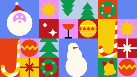 Abstract background for Christmas and New Year holidays. Looping animation. Stock Footage 320957088