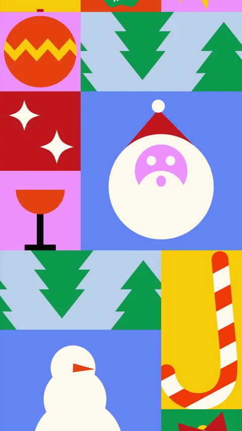 Abstract background for Christmas and New Year holidays. Vertical video. Stock Footage 322128181