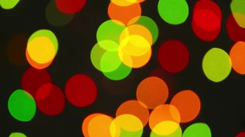 Abstract background Christmas bokeh lights on black background. Winter vacation  Stock Footage 141921607