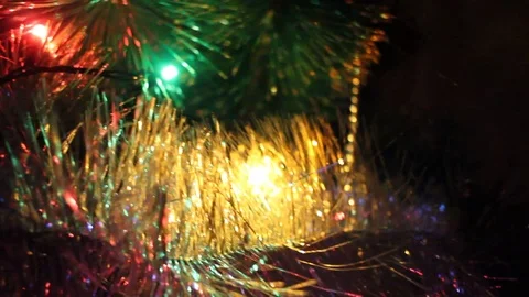 Abstract background of christmas lights Vídeo Stock 83565228