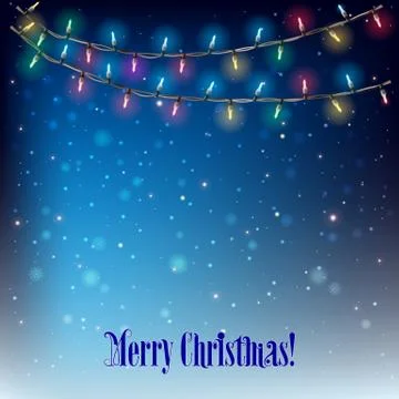 Abstract background with Christmas lights Stock Illustration