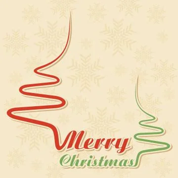 Abstract background Christmas tree with text - vector illustration Stock Illustration