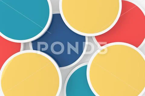 Abstract background of circle. 3D rendering. Stockillustratie