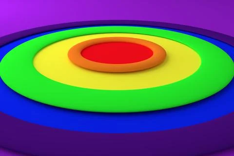 Abstract background of circle. 3D rendering. Stock Illustration