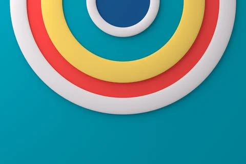 Abstract background of circle. 3D rendering. Stock Illustration