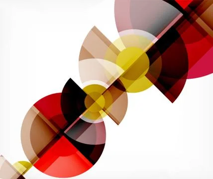 Abstract background, circle and triangle design round shapes overlapping Stock Illustration